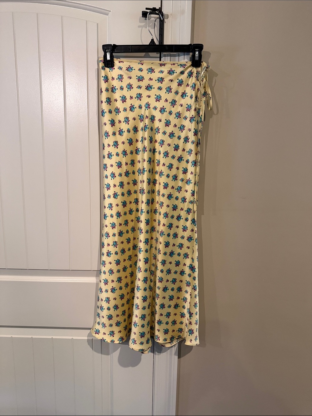 Yellow Floral  Maxi Skirt